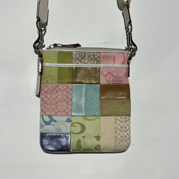 Vintage Coach Patchwork Crossbody Purse Bag - Picture 2 of 5